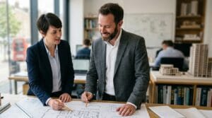 Business partners in an architects firm.